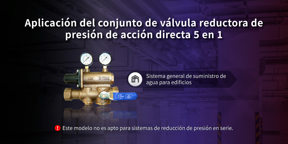 Application of Z-Tide Direct Acting Pressure Reducing Valve Set 5 in 1